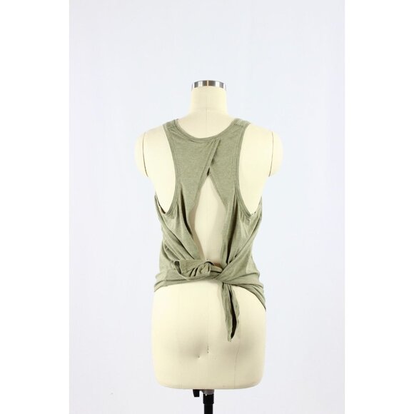 LULULEMON All Tied Up Grape Leaf Green Pima Cotton Tie Back Tank Top, Size 4 - Picture 7 of 13